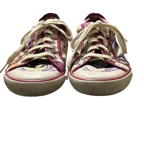 Coach multicolored graphic scribble Poppy Barrett low top sneakers. Women’s 8.5 - Picture 5 of 12